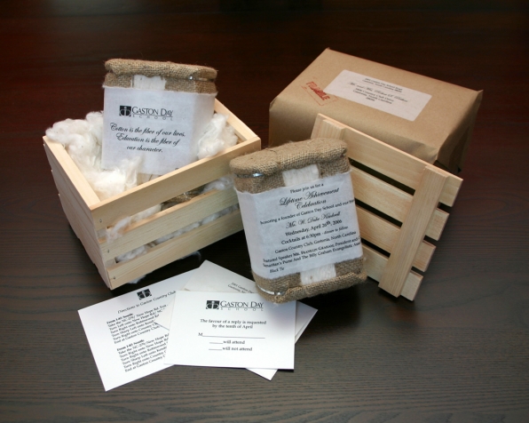 Small Custom Wood Crates for invitations.